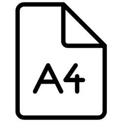 A4 (297 x 210 mm)