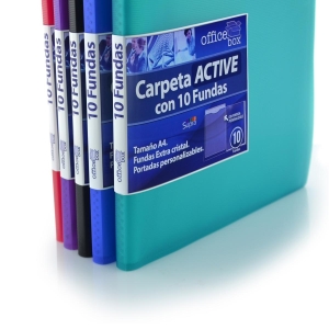 CARPETA  office box 10 FUNDAS A4  color aleatorio