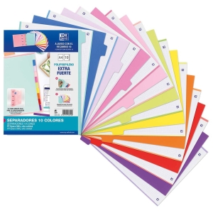 10 SEPARADORES EXTRA FUERTES OXFORD colores vivos